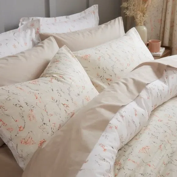 Duvet Cover & Pillowcase Set - Natural, Cotton