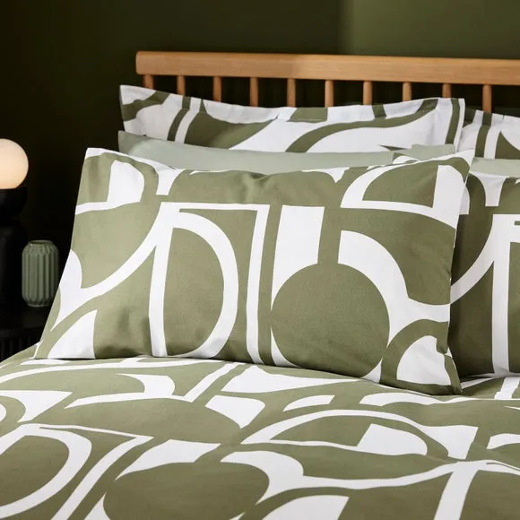 Duvet Cover & Pillowcase Set - Olive, Polycotton