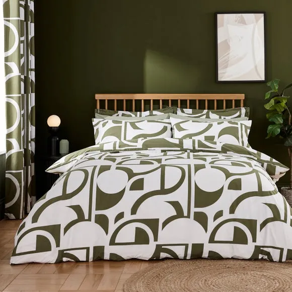 Duvet Cover & Pillowcase Set - Olive, Polycotton