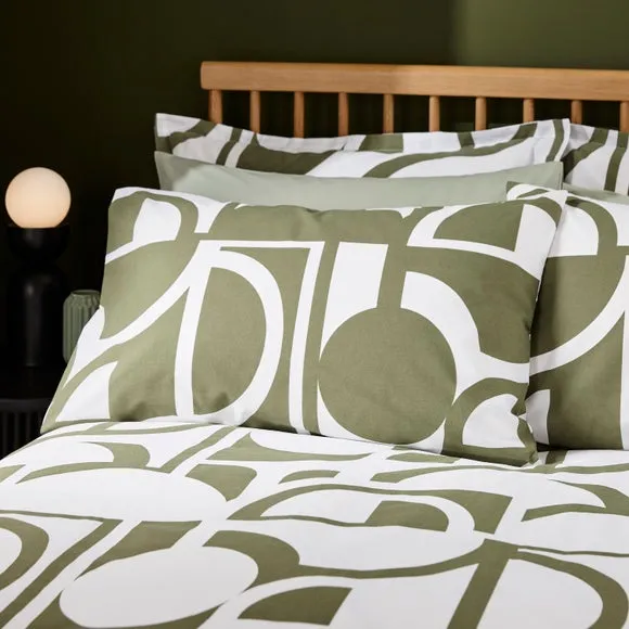 Duvet Cover & Pillowcase Set - Olive, Polycotton