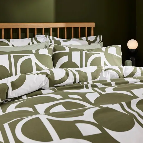 Duvet Cover & Pillowcase Set - Olive, Polycotton