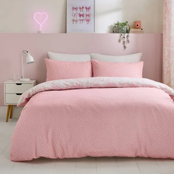Duvet Cover & Pillowcase Set - Pink, Polycotton