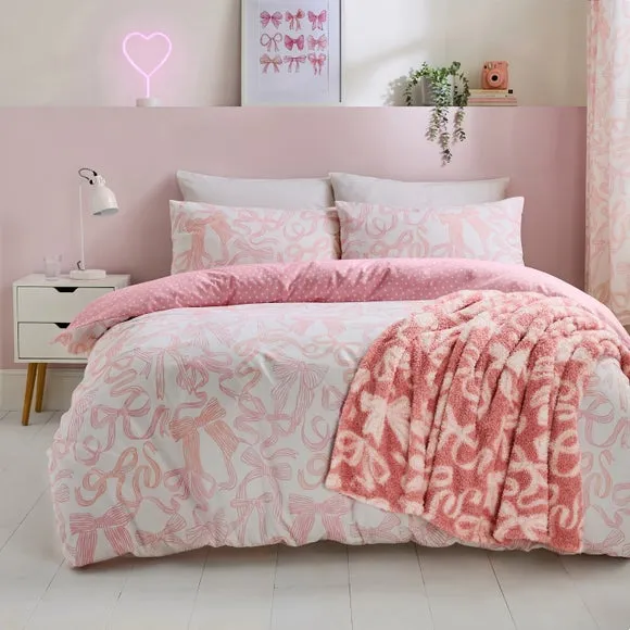 Duvet Cover & Pillowcase Set - Pink, Polycotton image