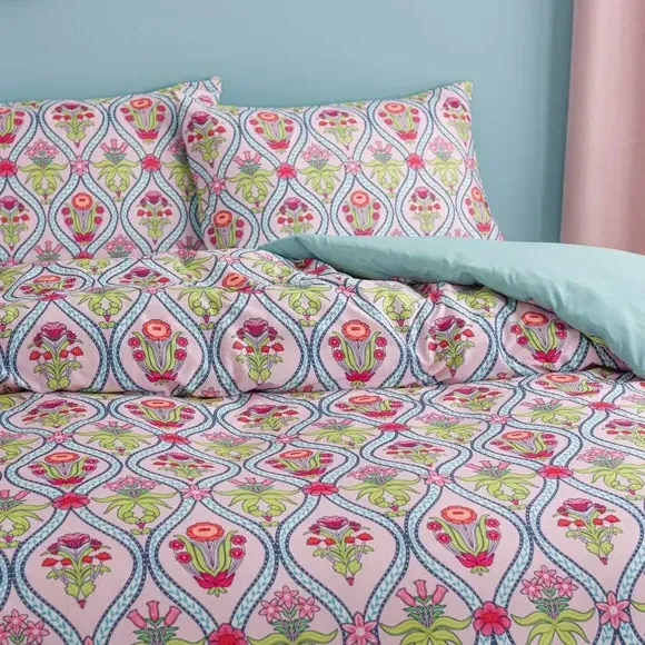 Duvet Cover & Pillowcase Set - Pink, Velour