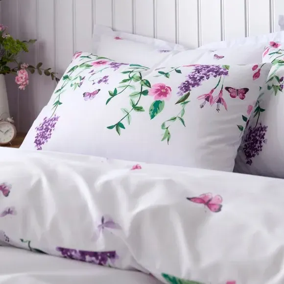 Duvet Cover & Pillowcase Set - Purple, Polycotton