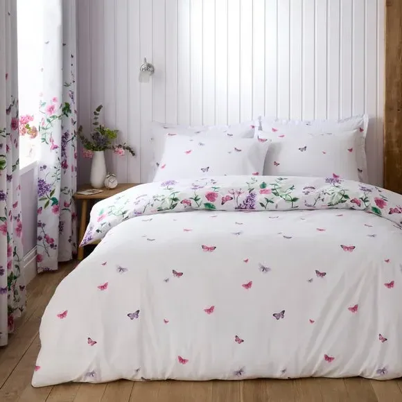 Duvet Cover & Pillowcase Set - Purple, Polycotton