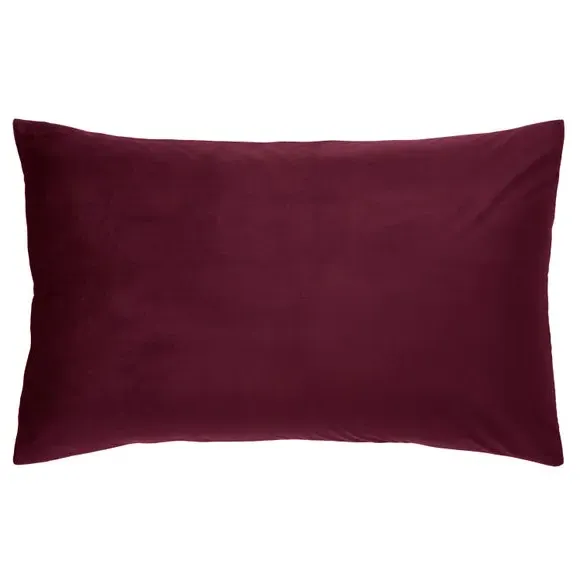 Duvet Cover & Pillowcase Set - Red, Velour