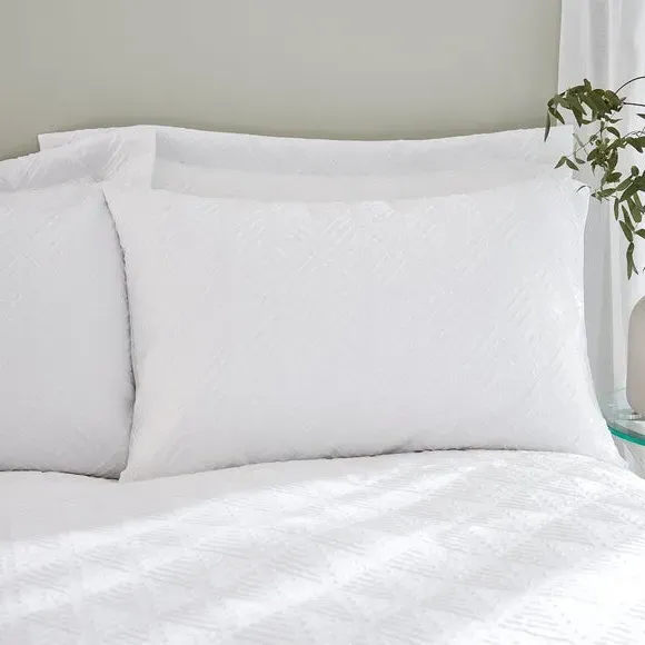 Duvet Cover & Pillowcase Set - White, Cotton