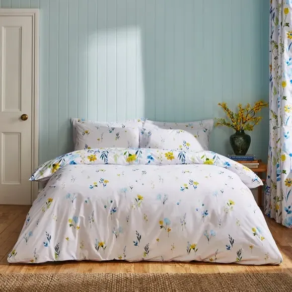 Duvet Cover & Pillowcase Set - White, Polycotton