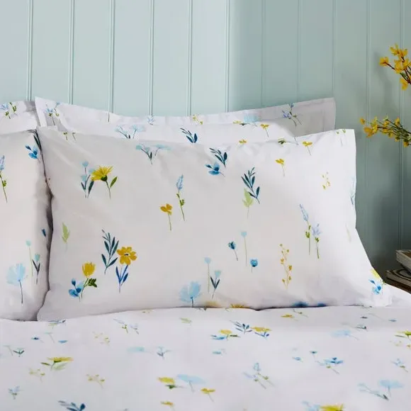 Duvet Cover & Pillowcase Set - White, Polycotton