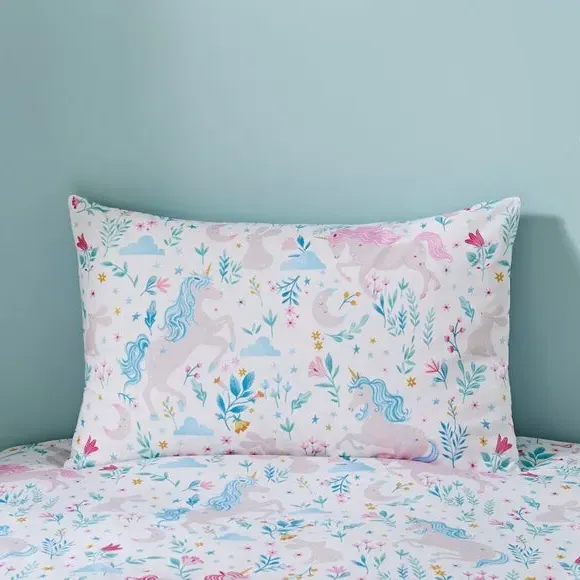 Duvet Cover & Pillowcase Set - White, Polycotton