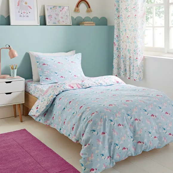 Duvet Cover & Pillowcase Set - White, Polycotton
