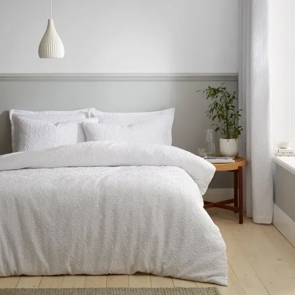 Duvet Cover & Pillowcase Set - White, Polyester