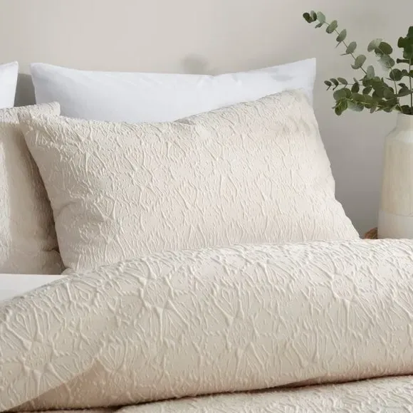 Duvet Cover & Pillowcase Set - White Sand, Polyester