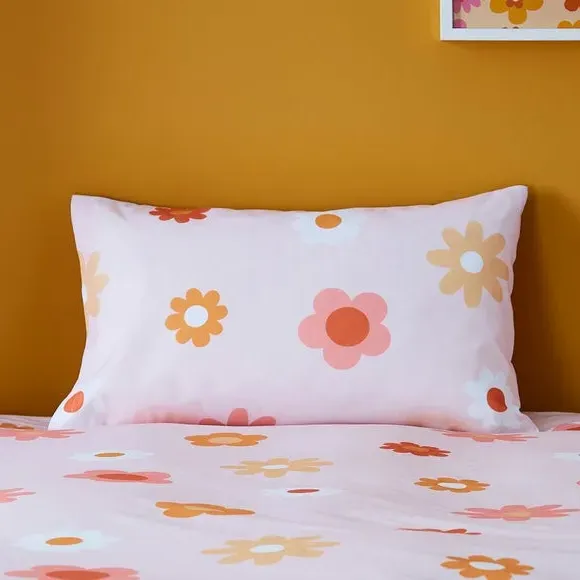 Duvet Cover Set Reversible - Orange, Polycotton
