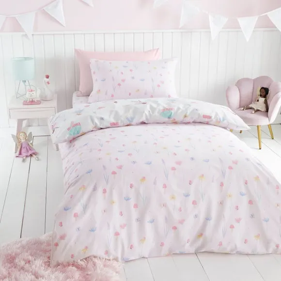 Duvet Cover Set Reversible - Pink, Polycotton