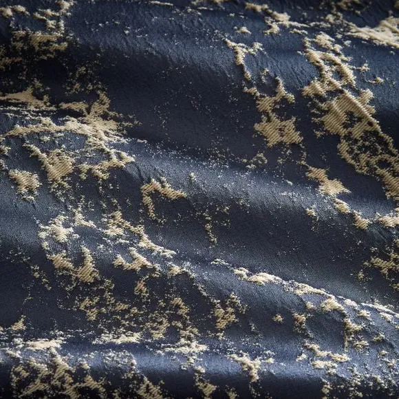 Duvet Cover Set with Abstract Pattern - Navy