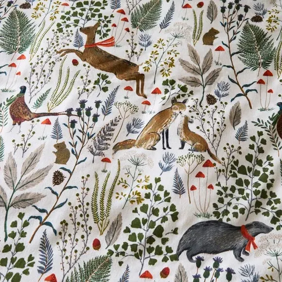 Duvet Cover Set with Animal Print - Brushed Cotton