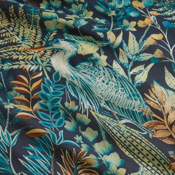 Duvet Cover Set with Button Closure - Navy, Polycotton