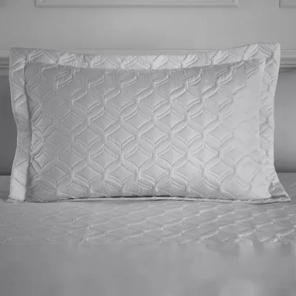 Duvet Cover Set with Embellished Print - Silver
