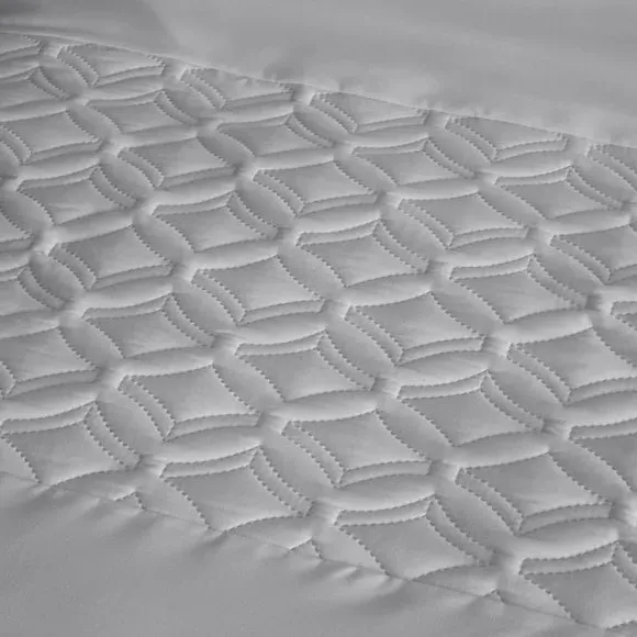 Duvet Cover Set with Embellished Print - Silver