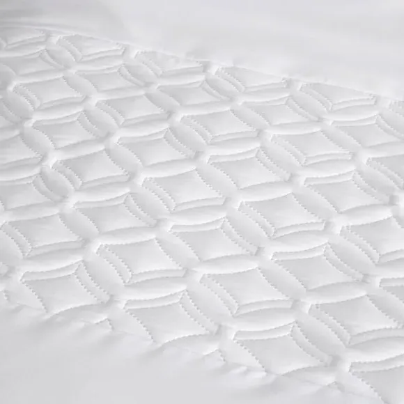 Duvet Cover Set with Embellished Print - White