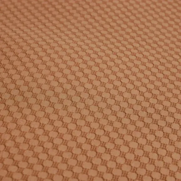 Duvet Cover Set with Honeycomb Pattern - Camel, Cotton