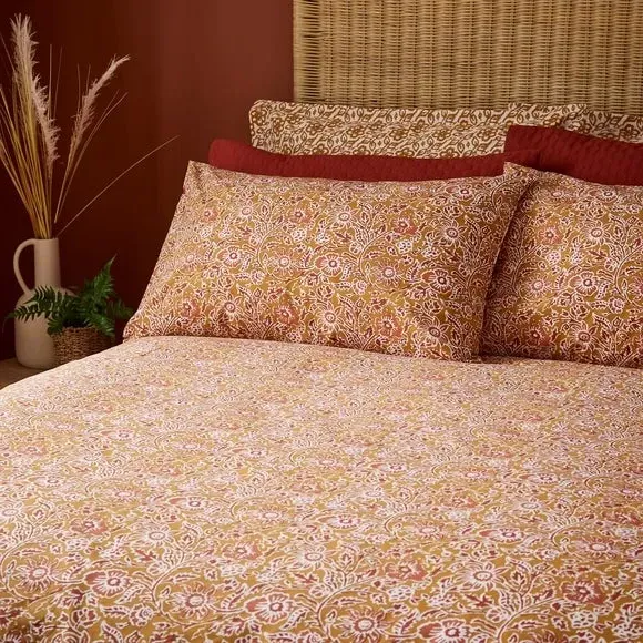 Duvet Cover Set with Pillowcase - Amber, Cotton