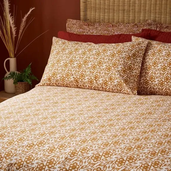 Duvet Cover Set with Pillowcase - Amber, Cotton