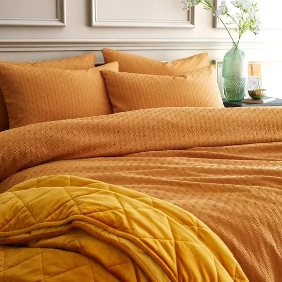 Duvet Cover Set with Pillowcase - Amber, Polyester