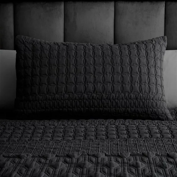 Duvet Cover Set with Pillowcase - Black, Polyester