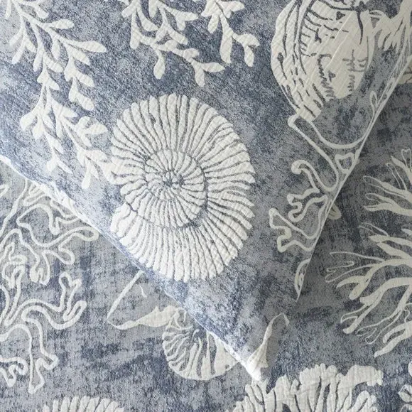 Duvet Cover Set with Pillowcase - Blue, Cotton