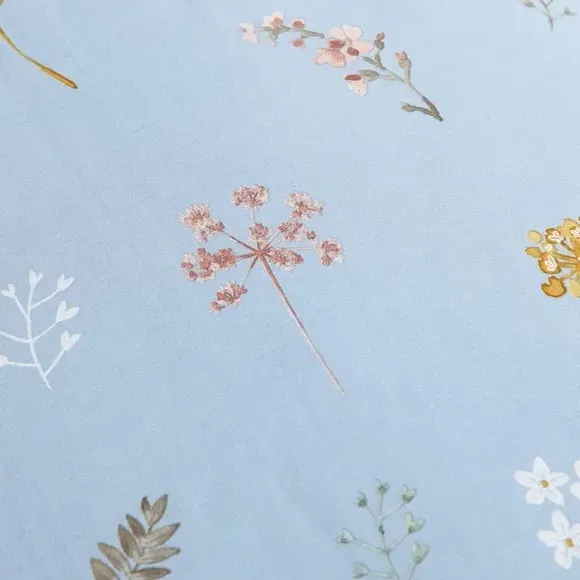 Duvet Cover Set with Pillowcase - Blue, Cotton