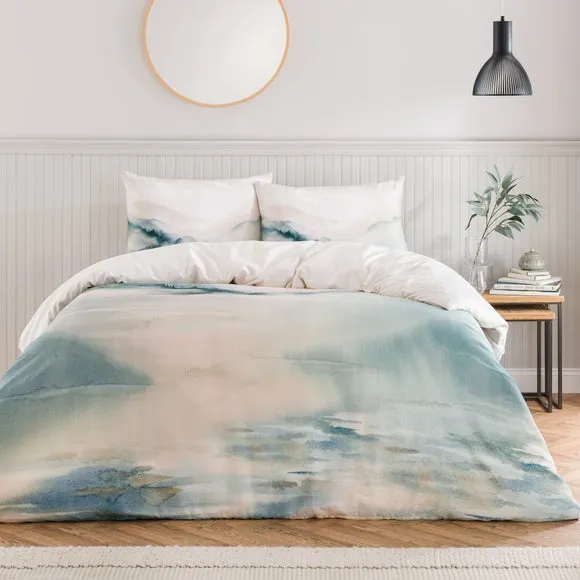 Duvet Cover Set with Pillowcase - Blue, Cotton