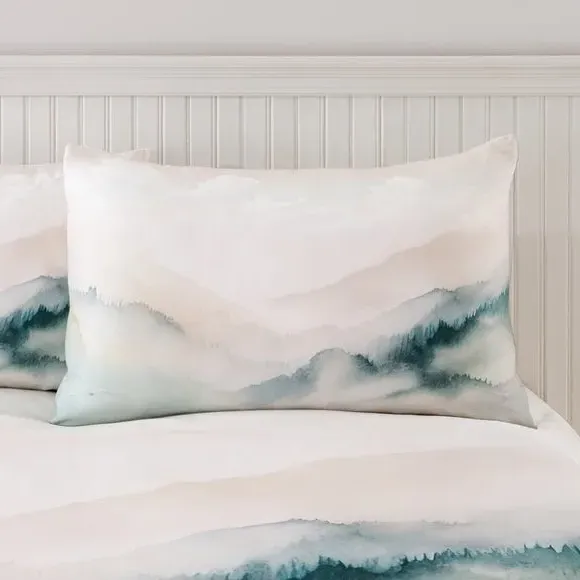 Duvet Cover Set with Pillowcase - Blue, Cotton