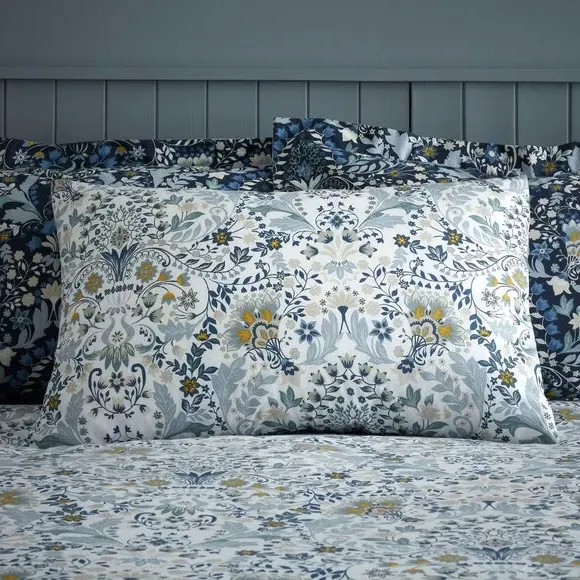 Duvet Cover Set with Pillowcase - Blue, Cotton