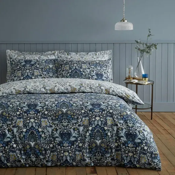 Duvet Cover Set with Pillowcase - Blue, Cotton image