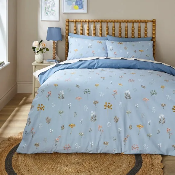 Duvet Cover Set with Pillowcase - Blue, Cotton image