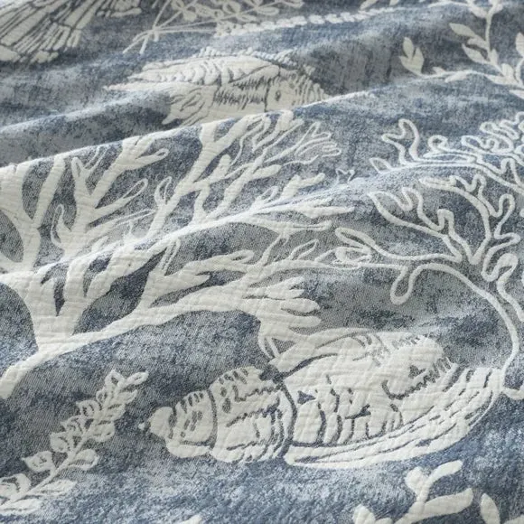 Duvet Cover Set with Pillowcase - Blue, Cotton