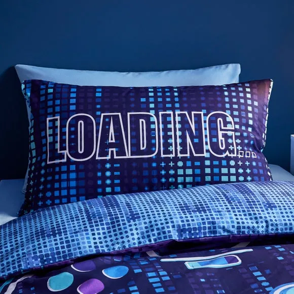 Duvet Cover Set with Pillowcase - Blue, Cotton