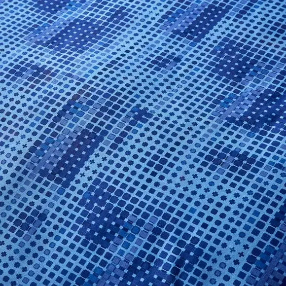 Duvet Cover Set with Pillowcase - Blue, Cotton