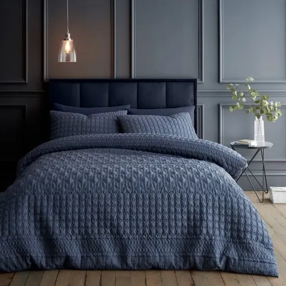 Duvet Cover Set with Pillowcase - Blue, Polyester