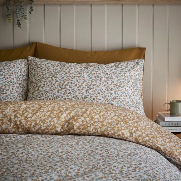 Duvet Cover Set with Pillowcase - Camel, Cotton