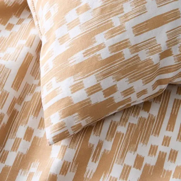 Duvet Cover Set with Pillowcase - Camel, Cotton