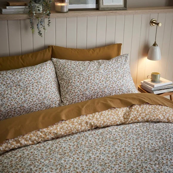 Duvet Cover Set with Pillowcase - Camel, Cotton