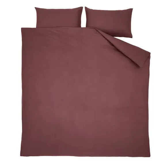 Duvet Cover Set with Pillowcase - Claret, Cotton