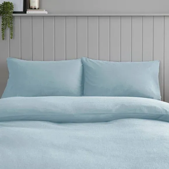 Duvet Cover Set with Pillowcase - Duck Egg, Cotton