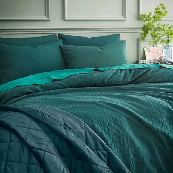 Duvet Cover Set with Pillowcase - Emerald, Polyester