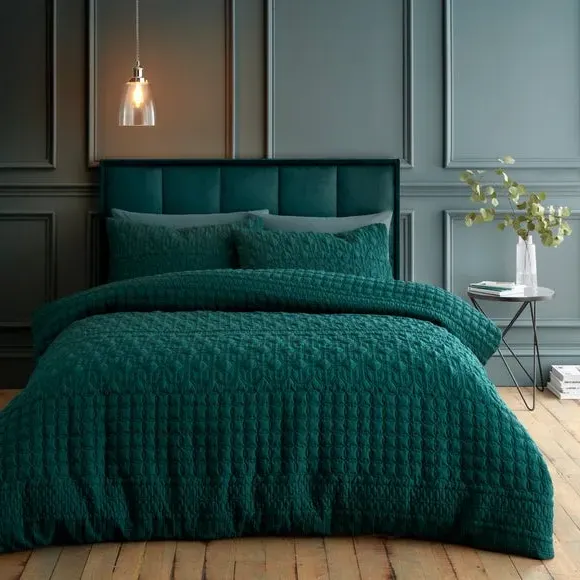 Duvet Cover Set with Pillowcase - Emerald, Polyester