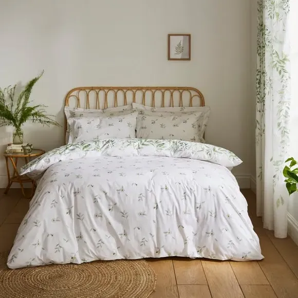 Duvet Cover Set with Pillowcase - Green, Cotton